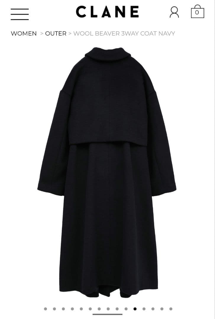 【新品】MANOF wool Beaver 3way coat ネイビー