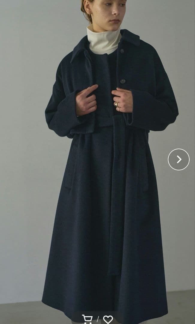 【新品】MANOF wool Beaver 3way coat ネイビー