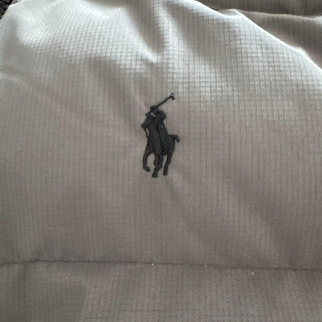 【美品】ポロ・ラルフ・ローレン フード付き2wayダウンベストＭ グレー