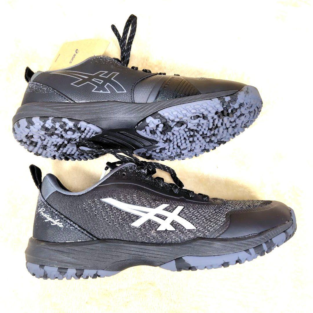 新品未使用 アシックス テニスシューズ メンズ　ワイド 26 ブラック 黒 人気