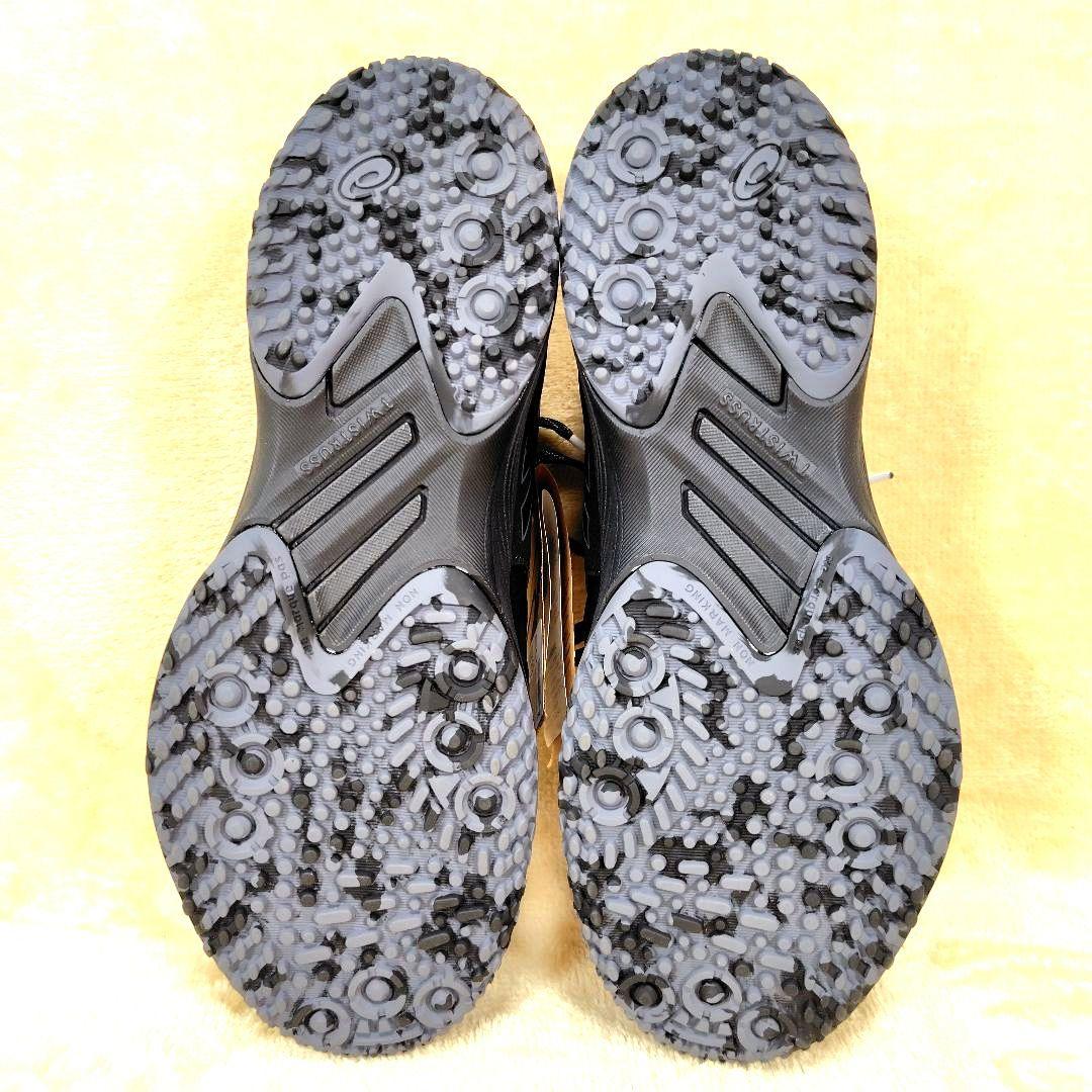 新品未使用 アシックス テニスシューズ メンズ　ワイド 26 ブラック 黒 人気