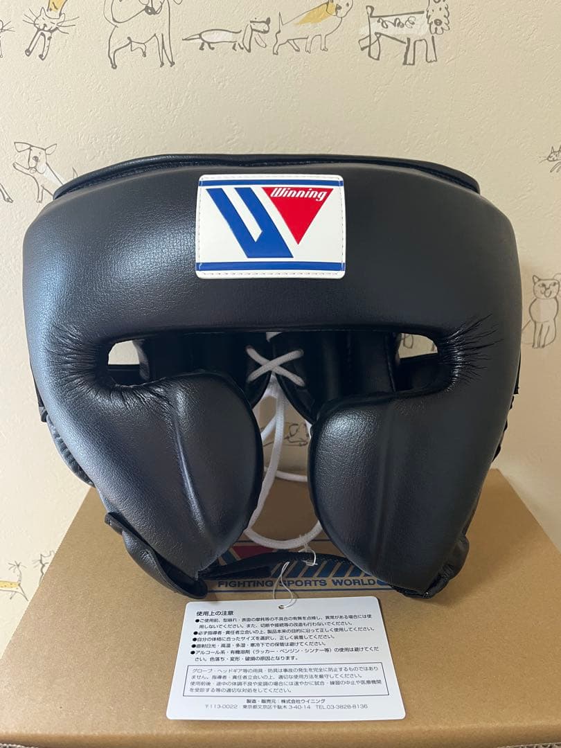 Winning ヘッドギア L ブラックフェイスガード新品未使用　新品箱付き