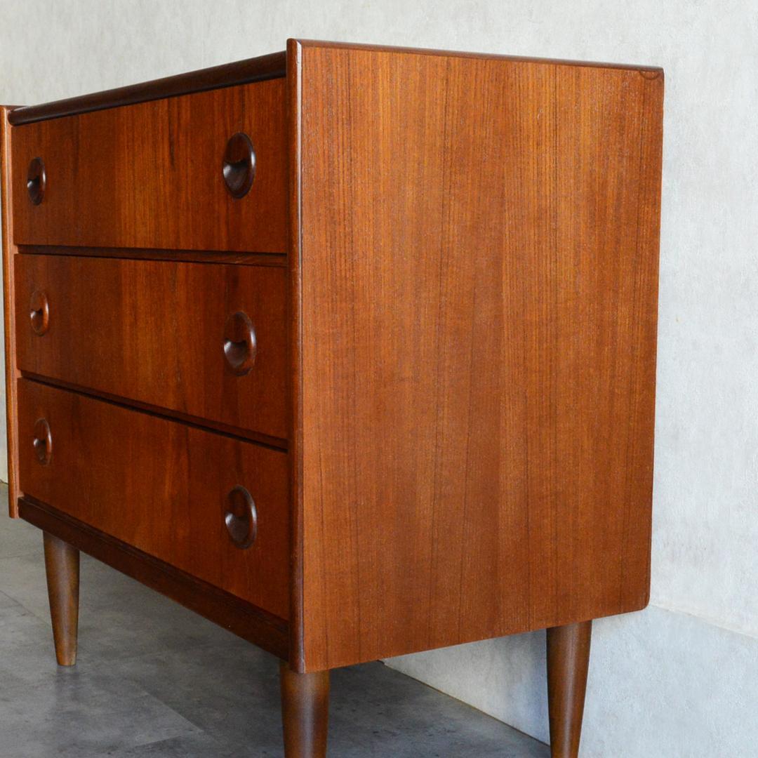ミルメルシィ　 デンマーク チーク３段チェスト 北欧家具 北欧デザイン