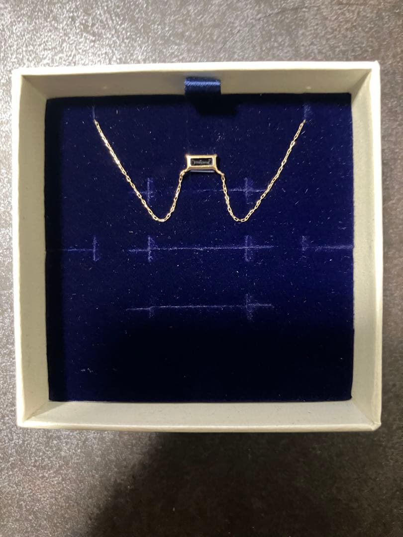 【新品未使用】ツツミ スクエアアイオライトネックレス K10