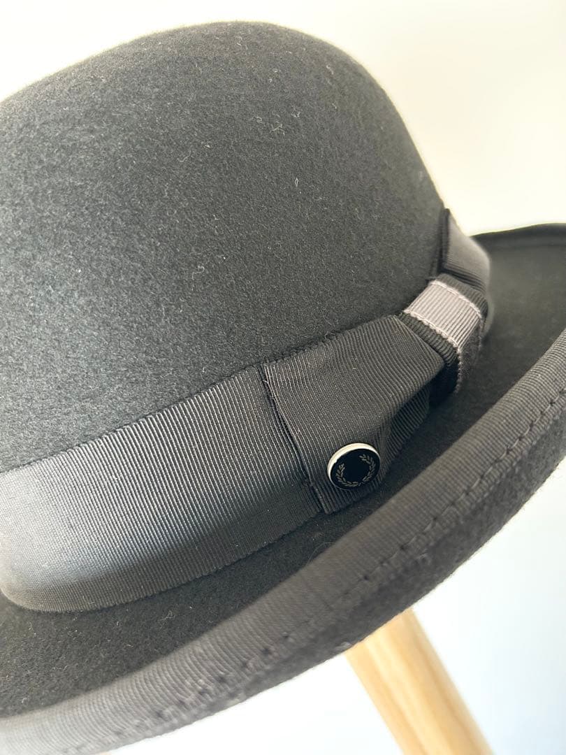 新品タグ付FRED PERRY ブラックボーラー帽