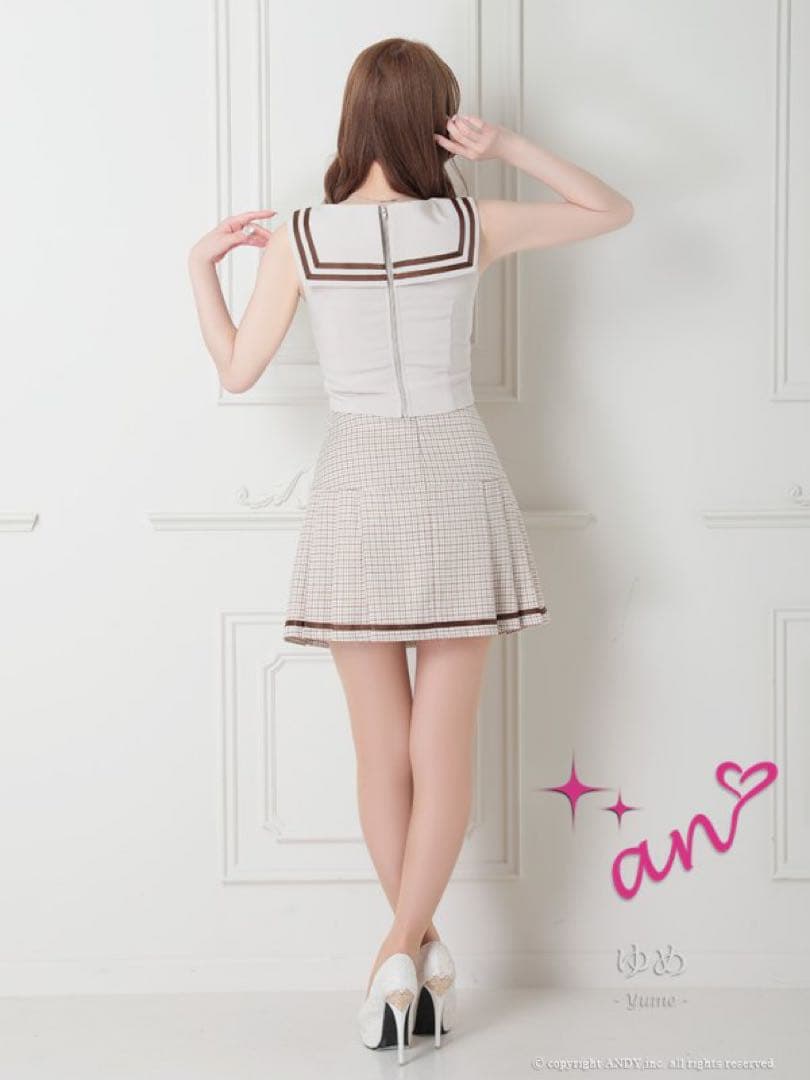 【新品】an アン キャバドレス　セーラー セットアップ ミニ S