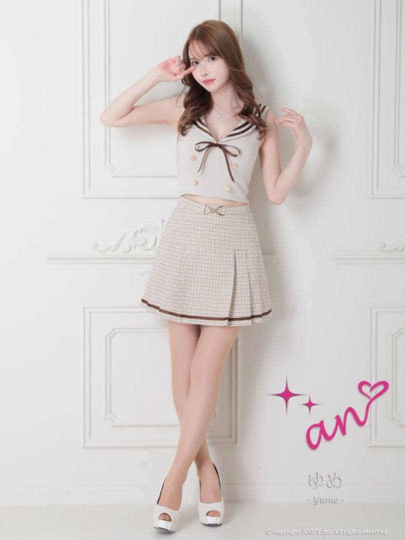 【新品】an アン キャバドレス　セーラー セットアップ ミニ S