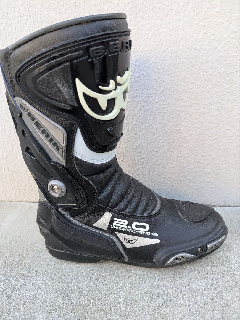 BERIK バイクブーツ 2.0 ブラック/ホワイト サイズ41