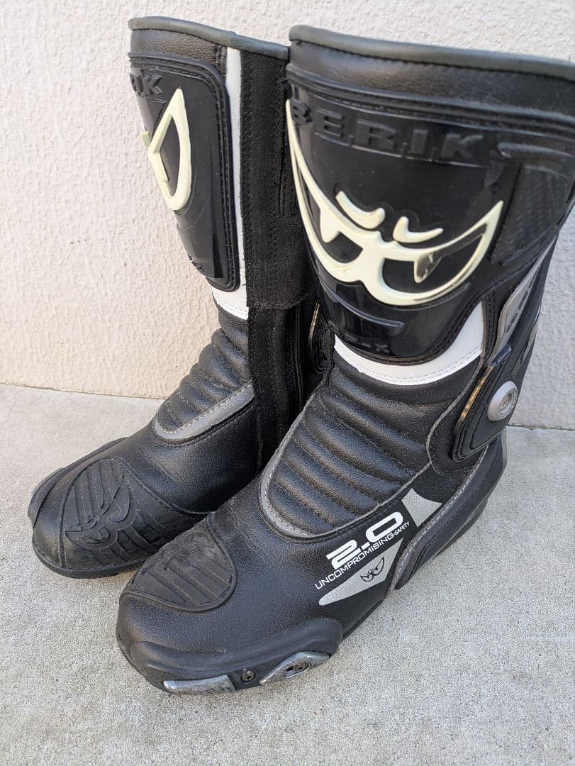 BERIK バイクブーツ 2.0 ブラック/ホワイト サイズ41