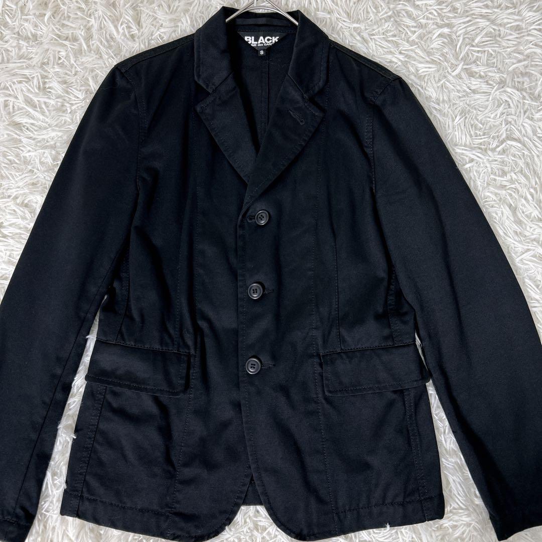 BLACKコムデギャルソン テーラードジャケット S 黒 日本製　キレイめ