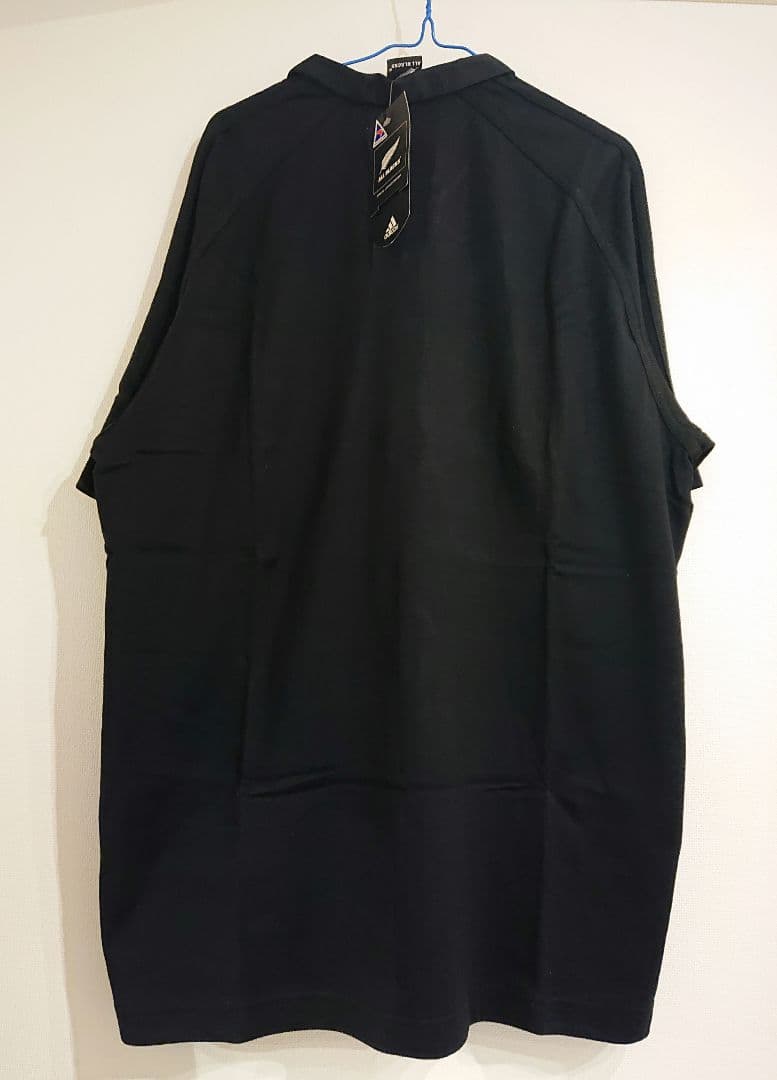y2k【新品・未使用】ALL BLACKS 半袖ラガーシャツ ブラック