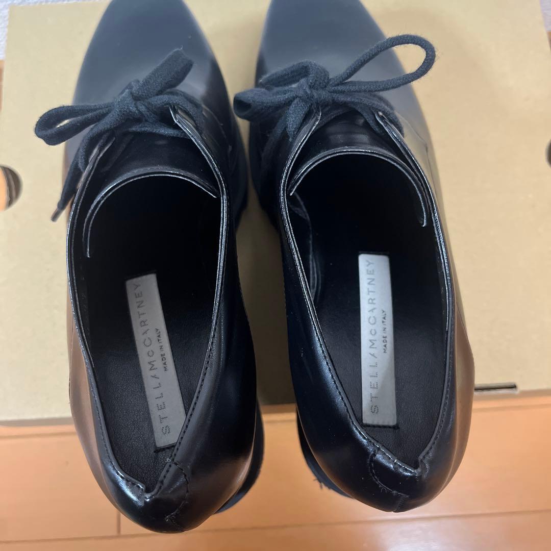 STELLA McCARTNEY ブラックウェッジソールシューズ