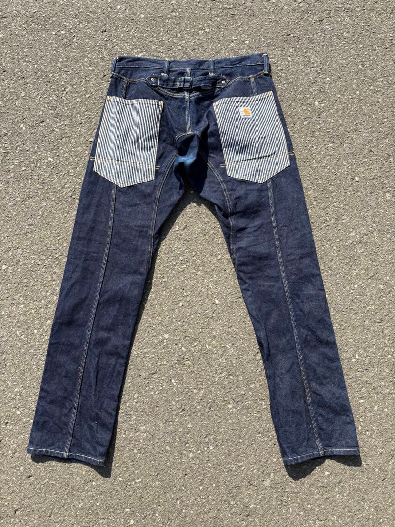 希少JUNYA WATANABE カーハート　ダブルニーペインターパンツ　濃紺