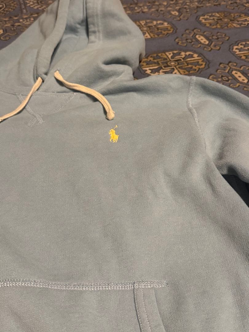 ラルフローレン　ワンポイント刺繍スウェットパーカー　アイスブルー