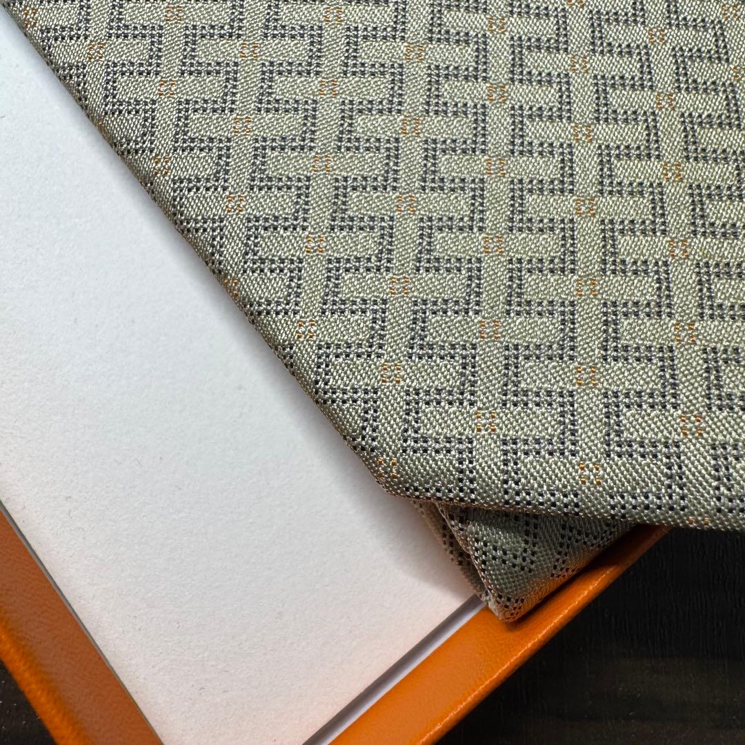 極美品 HERMES エルメス Hロゴ 織柄 ネクタイ ジャガード シルク