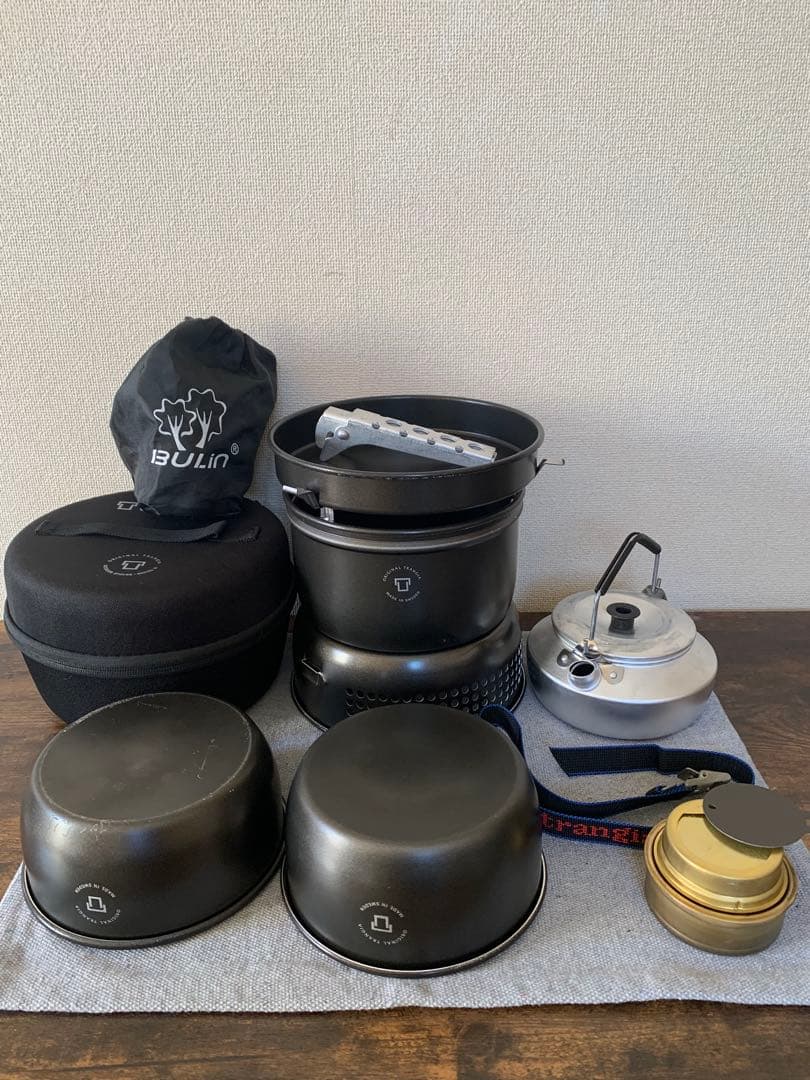 トランギア　ストームクッカーSブラック　収納ケース、0.6ケトル、ガス化セット