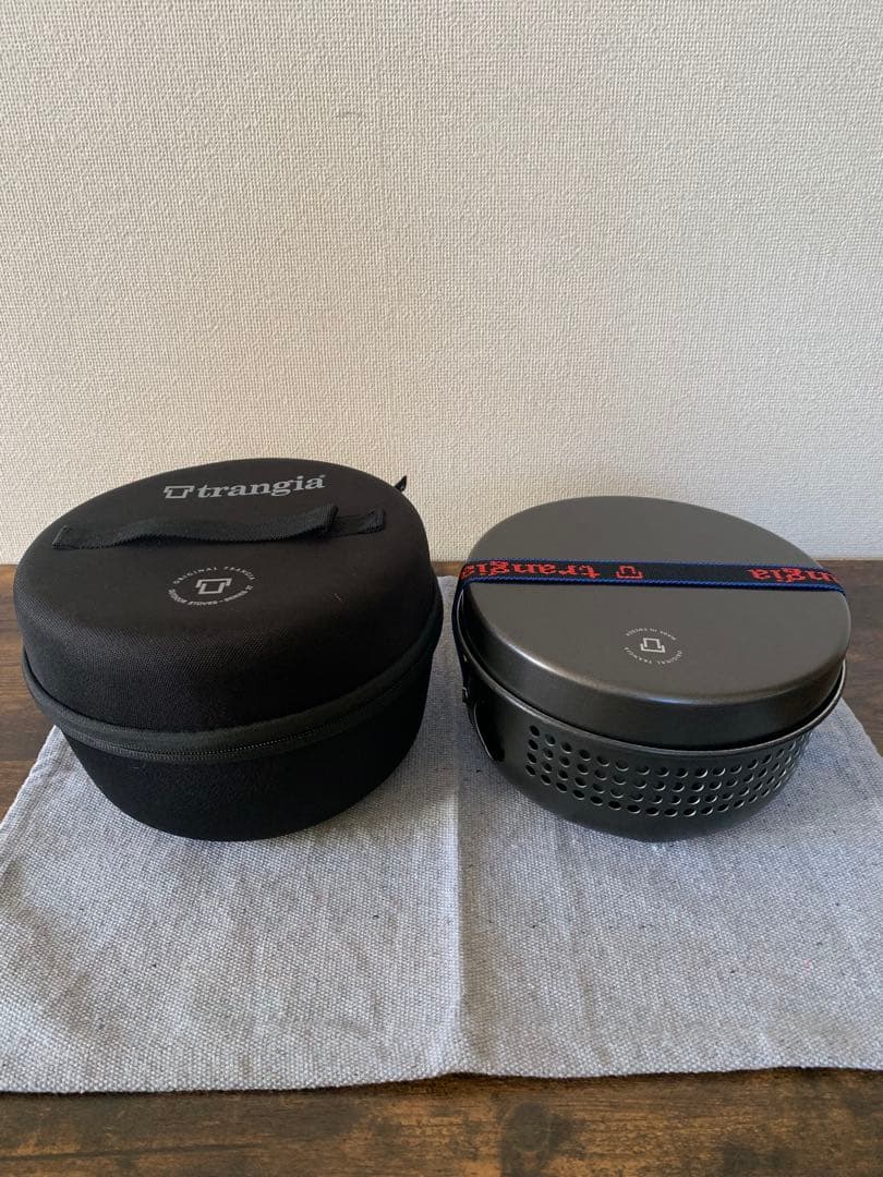 トランギア　ストームクッカーSブラック　収納ケース、0.6ケトル、ガス化セット