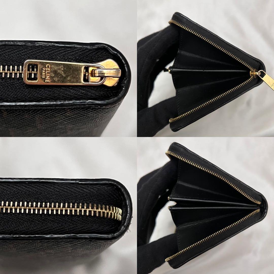 ◇極美品◇セリーヌ　ラージジップウォレット　トリオンフ×ゴールド金具　長財布