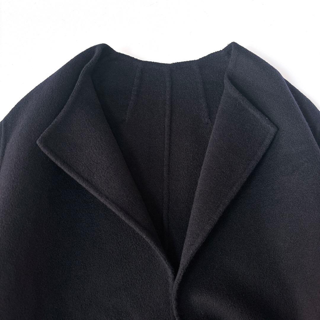 み*い様 美品⁑プラージュ　ハミルトンノーカラーリバーコート　ネイビー　36 ウ