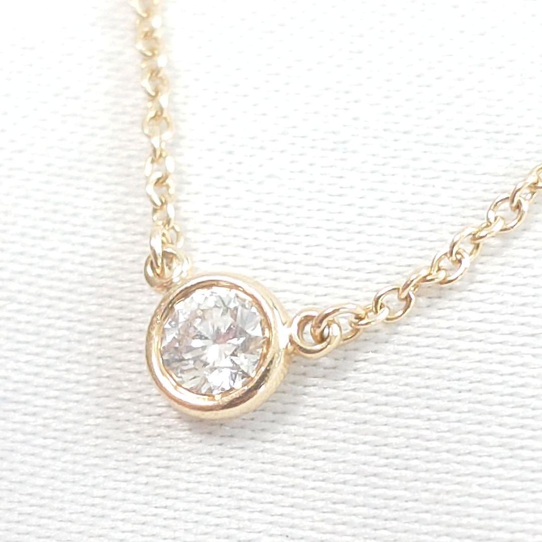 【美品】ティファニー K18 バイザヤード ダイヤ ネックレス 6823