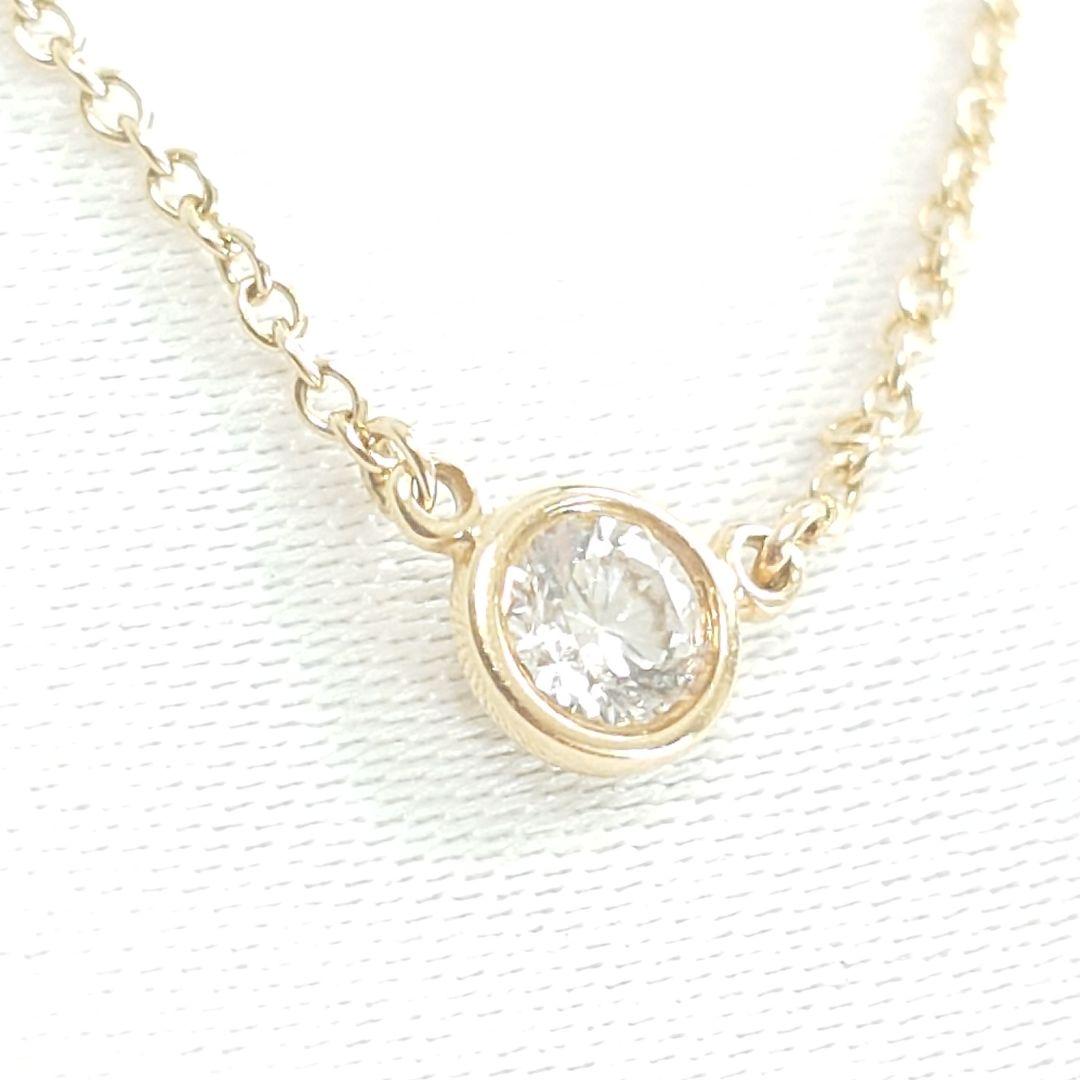 【美品】ティファニー K18 バイザヤード ダイヤ ネックレス 6823