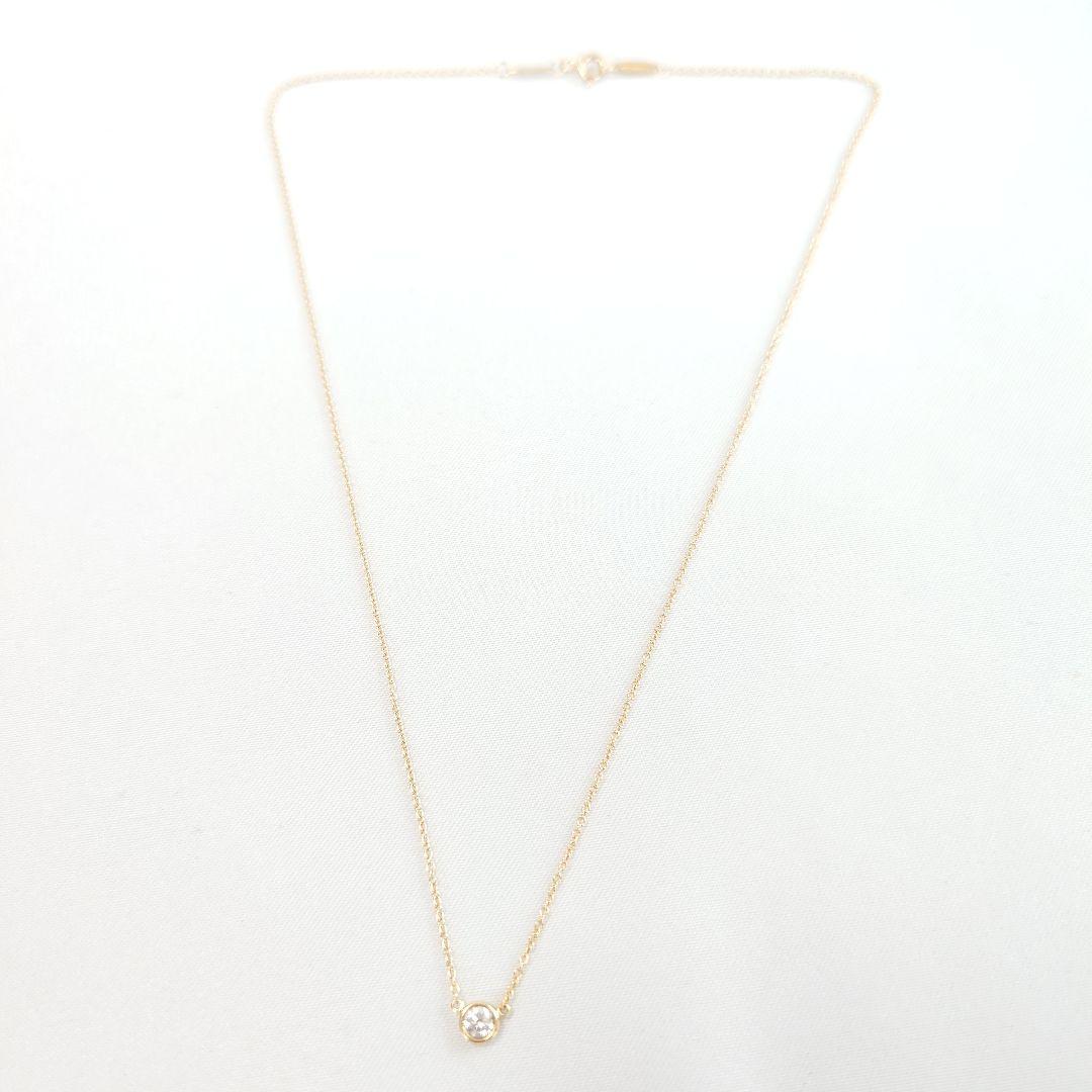 【美品】ティファニー K18 バイザヤード ダイヤ ネックレス 6823