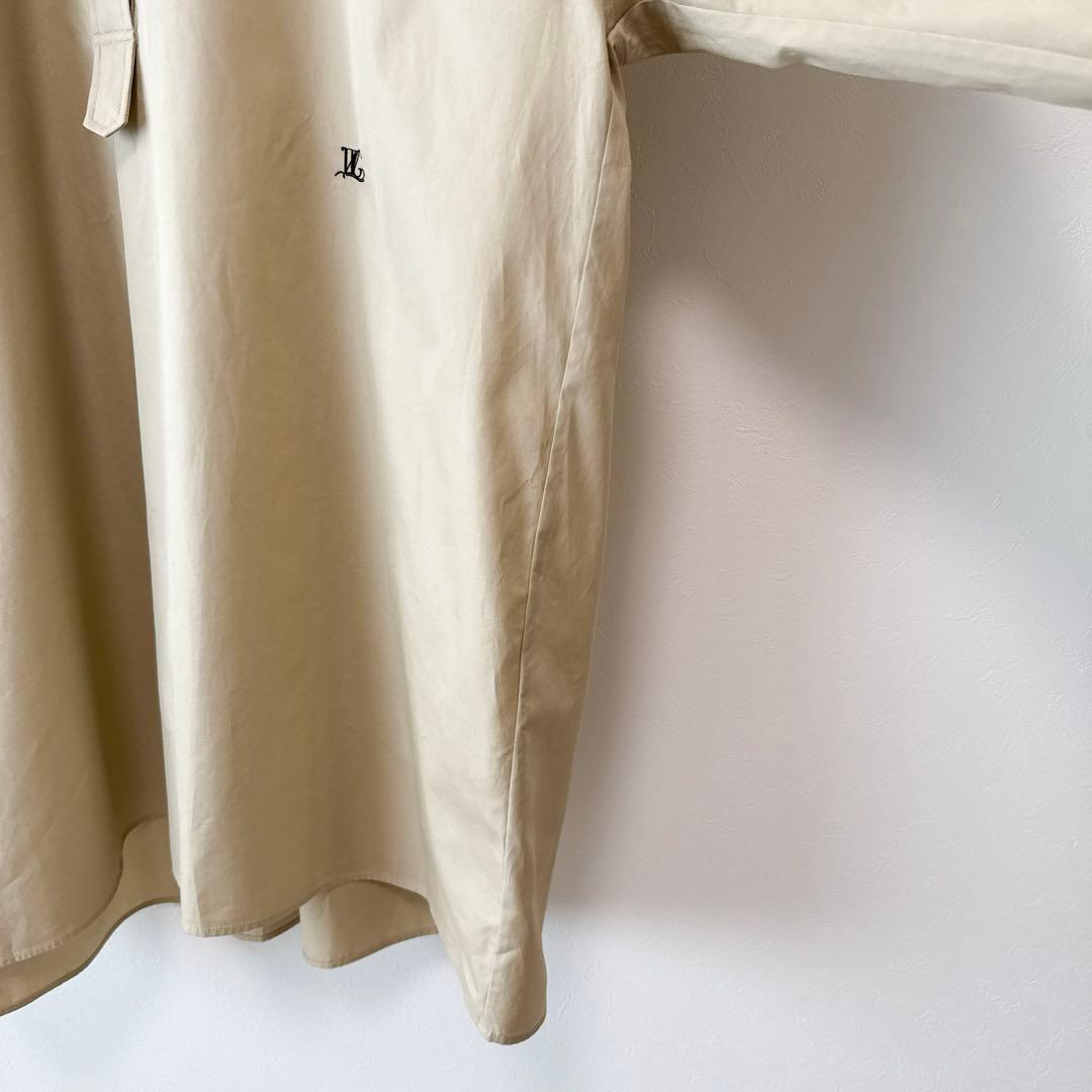 美品 Whim Gazette 刺繍シャツチュニック ビッグシルエット ベージュ