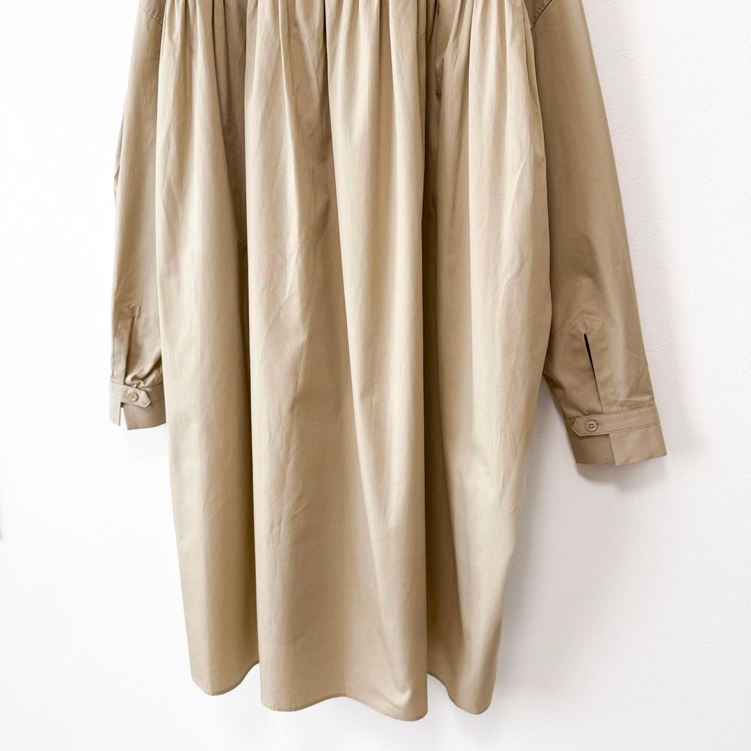 美品 Whim Gazette 刺繍シャツチュニック ビッグシルエット ベージュ