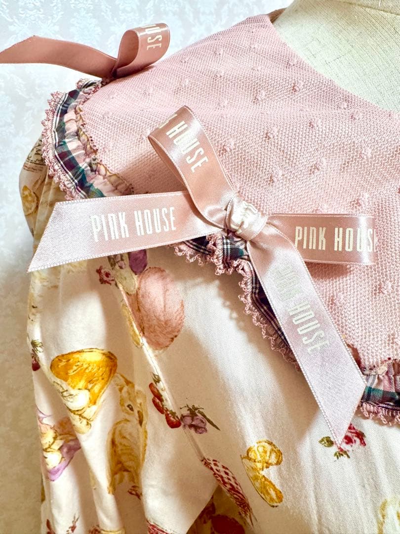 ピンクハウス×青木美沙子 アニマルハッピージャムプリントワンピース