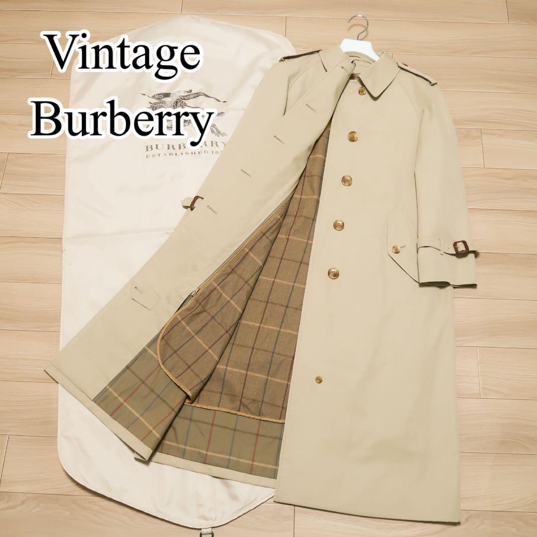 貴重 ビンテージ バーバリー ステンカラーコート ライナー付き BURBERRY