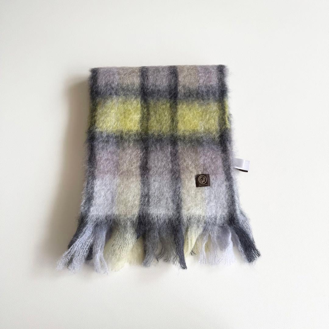 g*2様 希少　mantasezcaray　マフラー　チェック　大判 マンタスエ