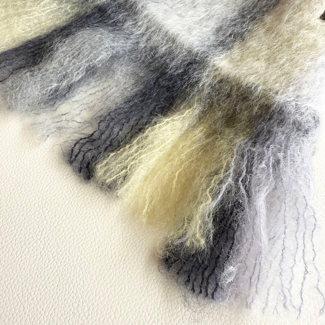 g*2様 希少　mantasezcaray　マフラー　チェック　大判 マンタスエ