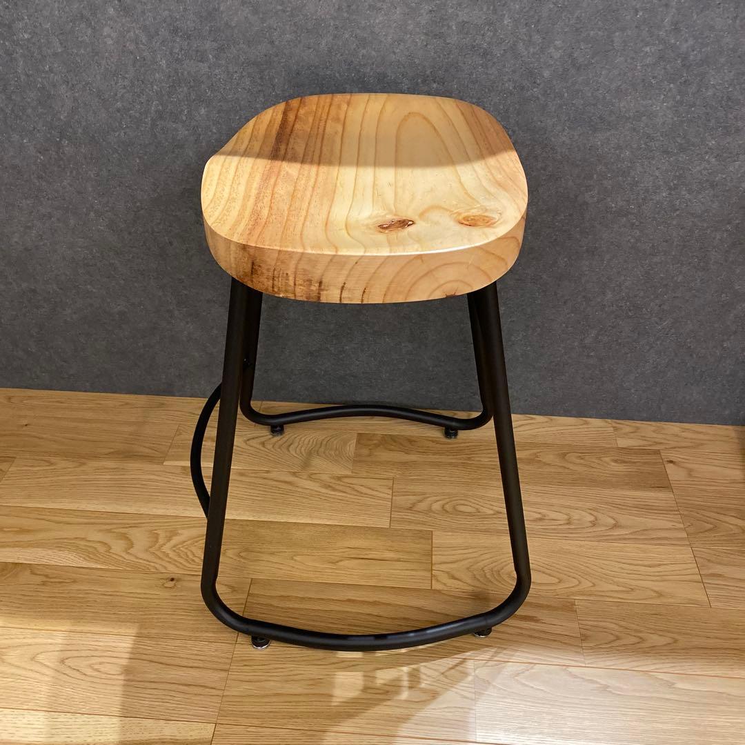 木製スツール 2脚セット