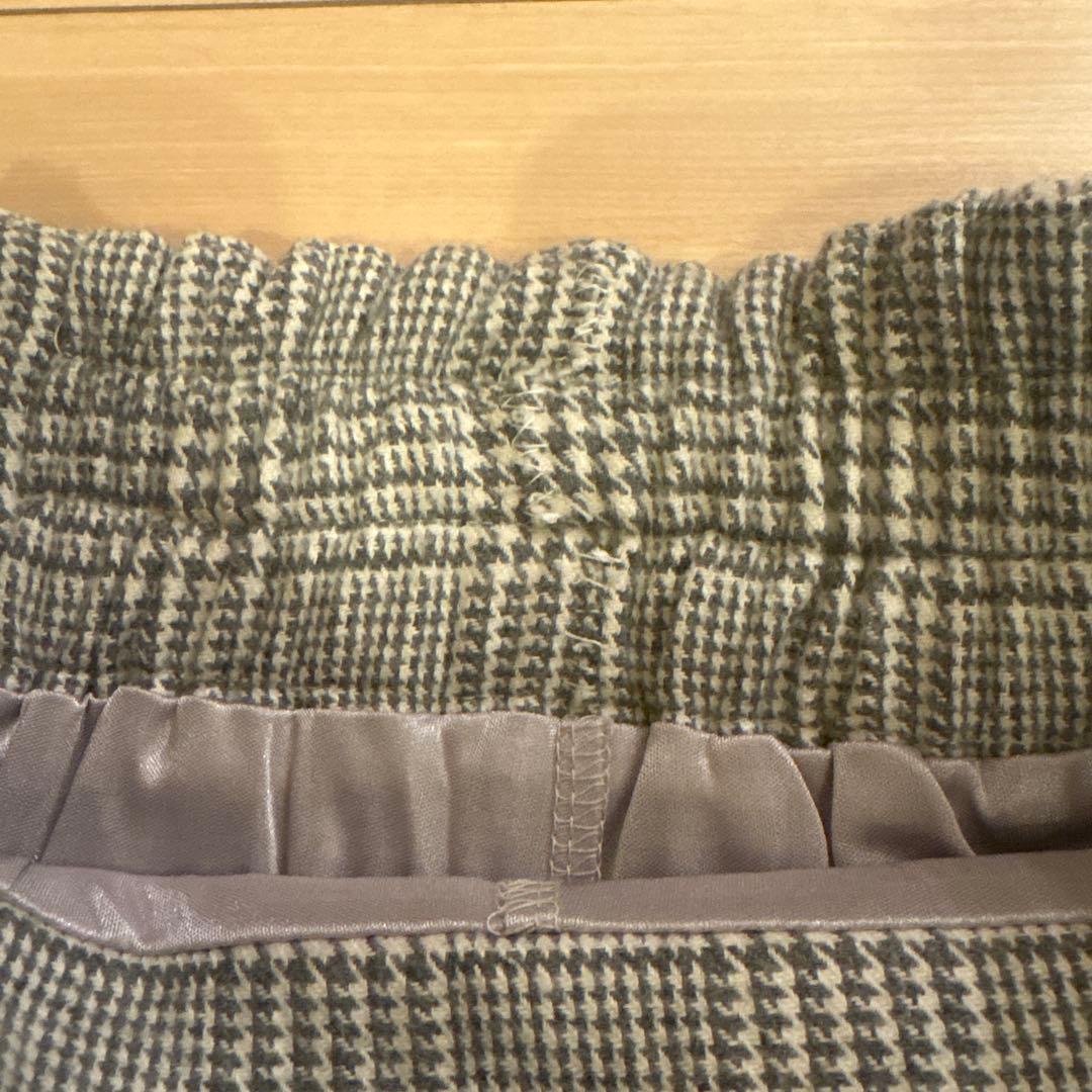 pium ファー付きティアードスカート