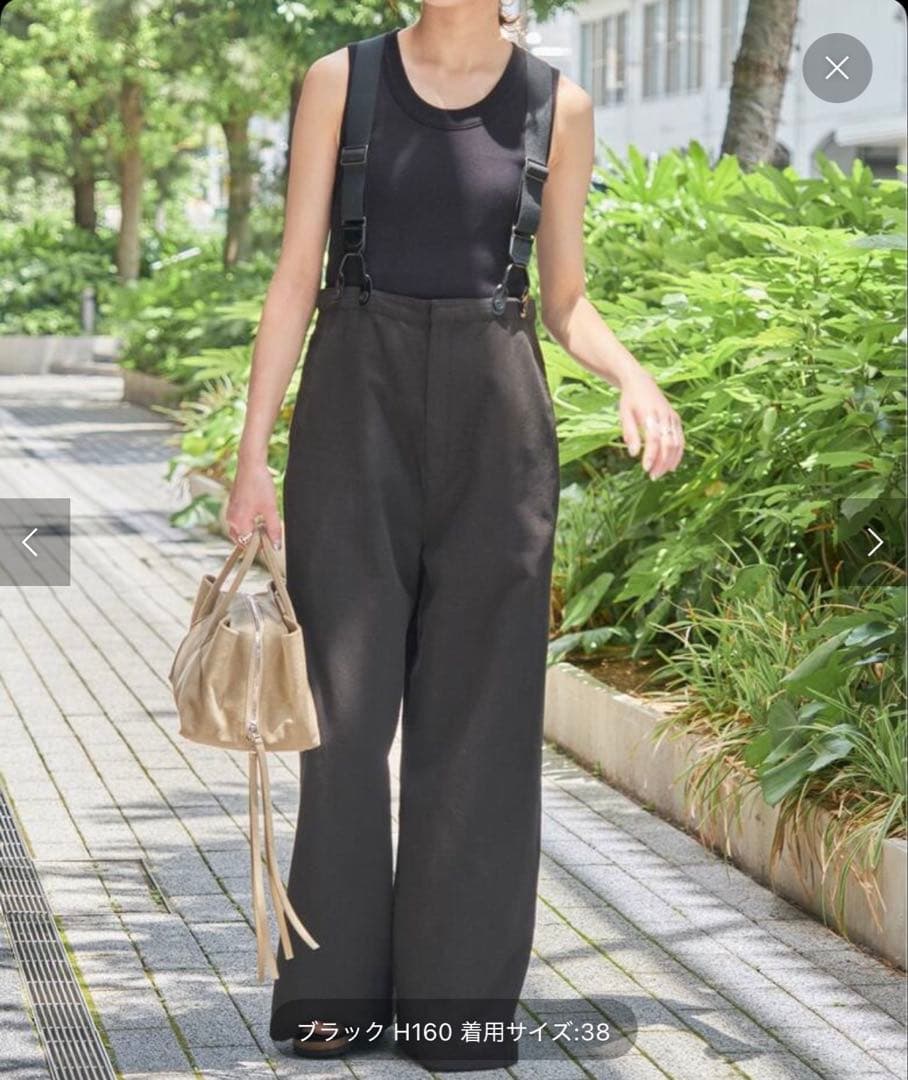 spickandspan サスペンダー付きワーカーパンツ Ｓ