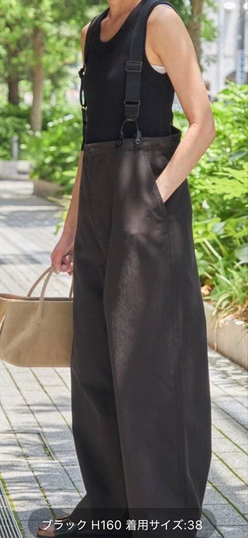 spickandspan サスペンダー付きワーカーパンツ Ｓ