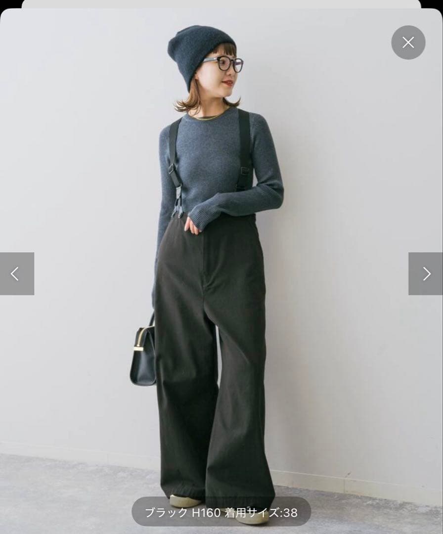 spickandspan サスペンダー付きワーカーパンツ Ｓ