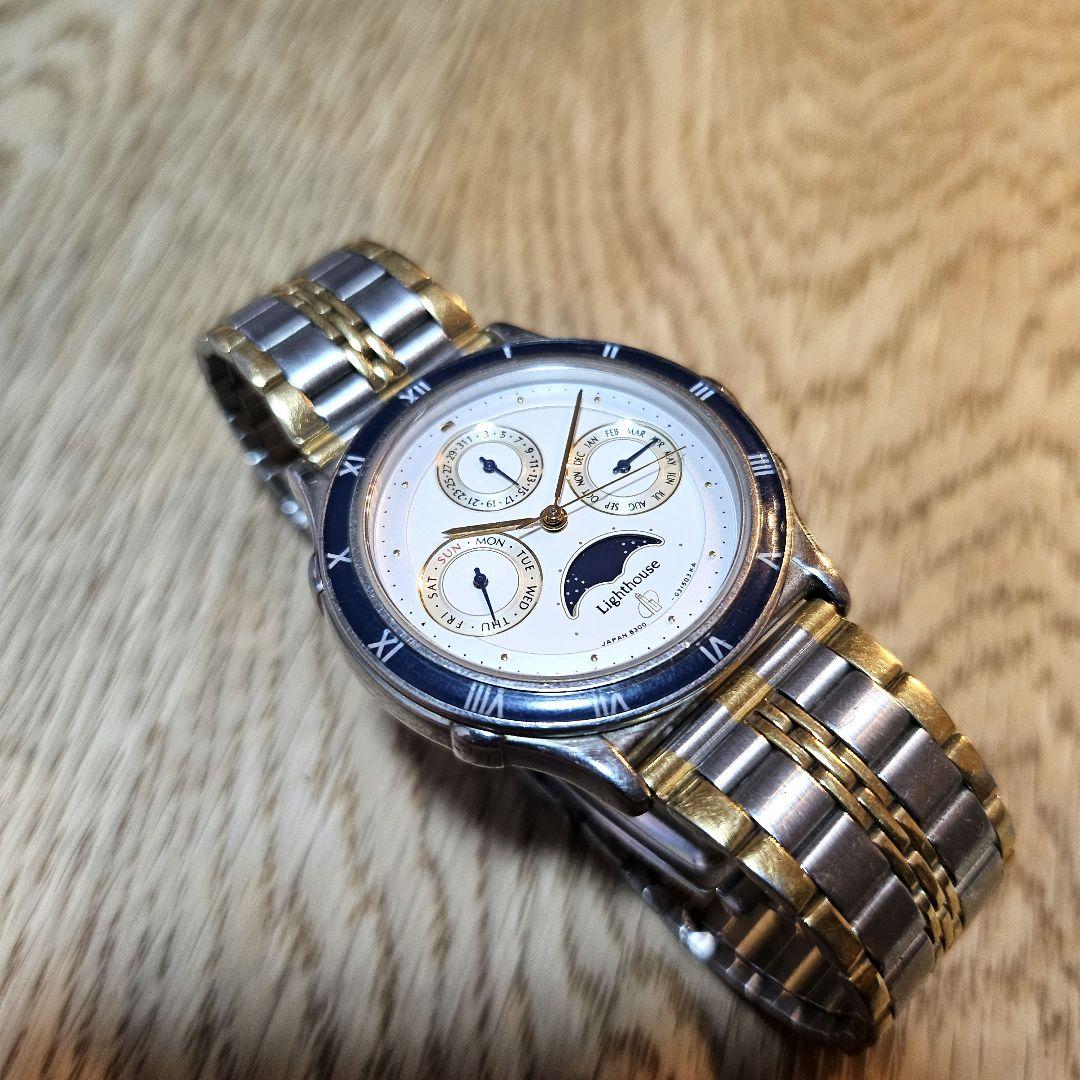 美品 CITIZEN 6300-G30569 ムーンフェイズ ライトハウス