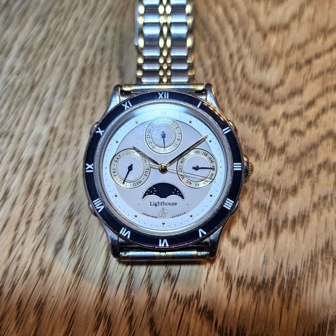 美品 CITIZEN 6300-G30569 ムーンフェイズ ライトハウス