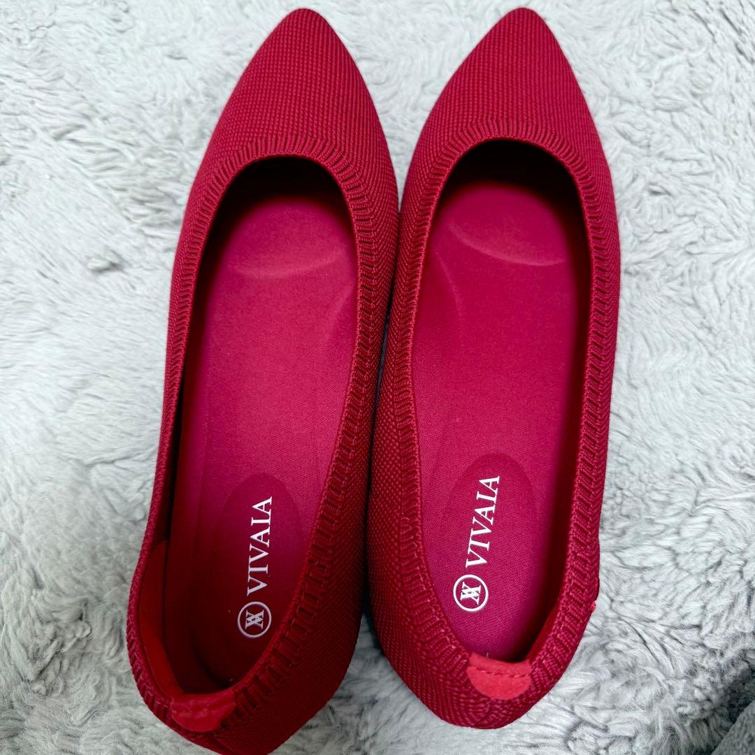 VIVALA レッド フラットシューズ 38.5