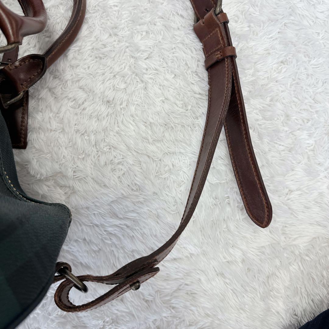 【良品】POLO Ralph Lauren ボストンバッグ 2WAY チェック柄