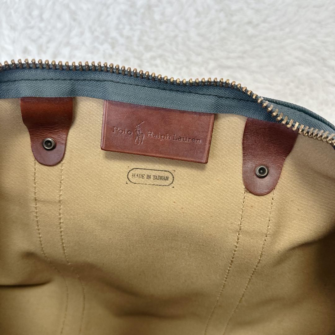 【良品】POLO Ralph Lauren ボストンバッグ 2WAY チェック柄