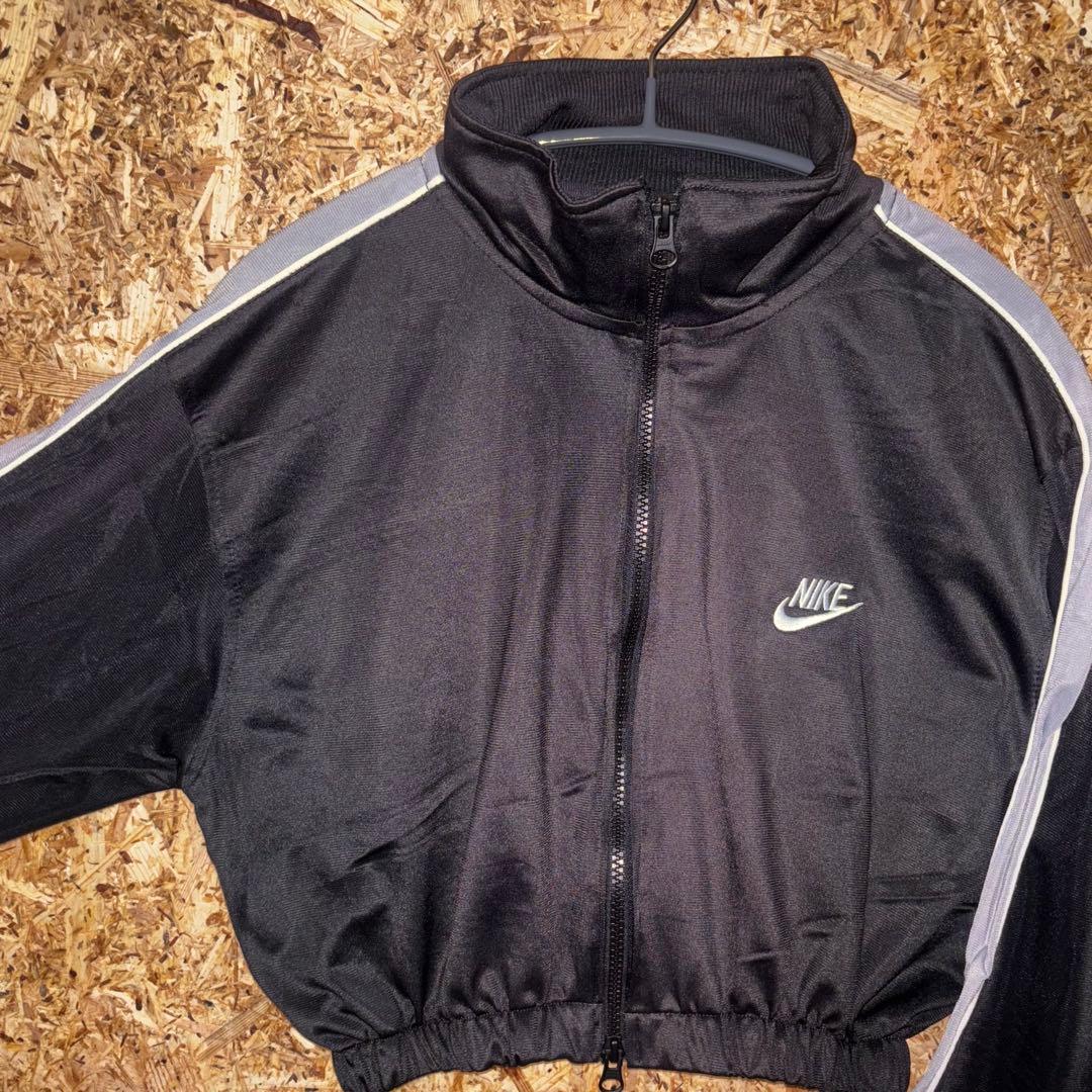 0001 NIKE トラックジャケット クロップド丈 銀タグ サイズM　　古着