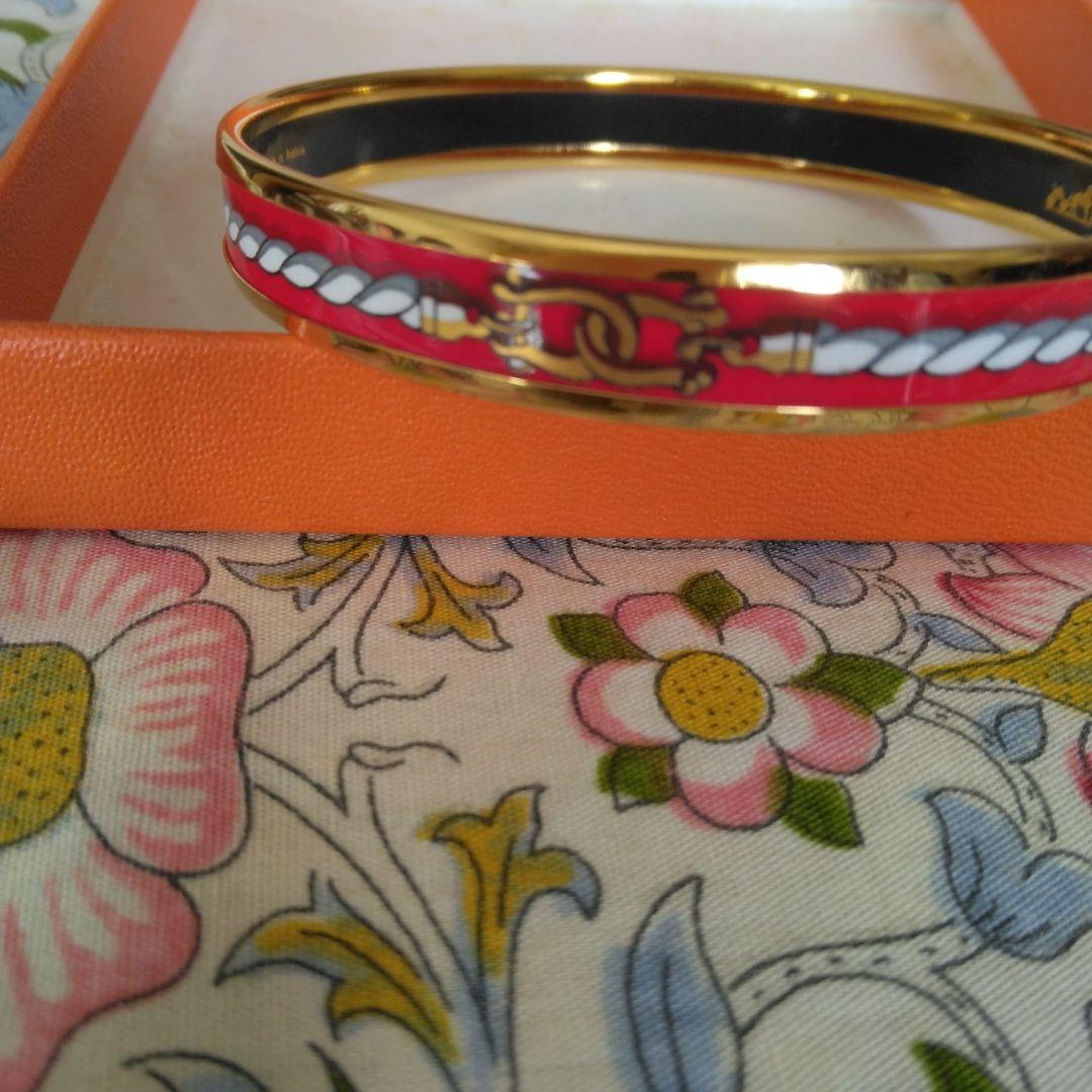 HERMES バングル 赤