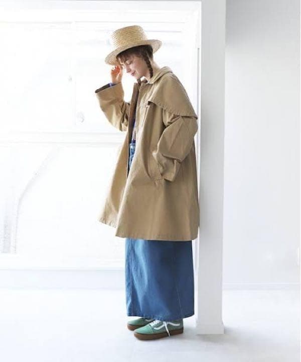 nest Robe コットンツイル 超撥水フロックロングジャケット