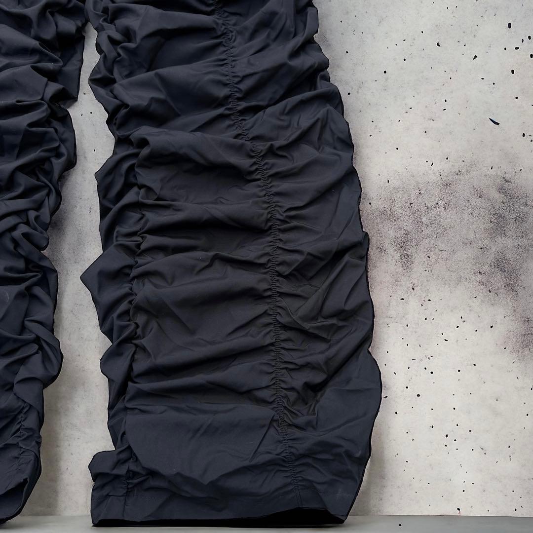 【00’s】ナイロンパンツ　ギャザーパンツ　フレアパンツ　TECH Y2K