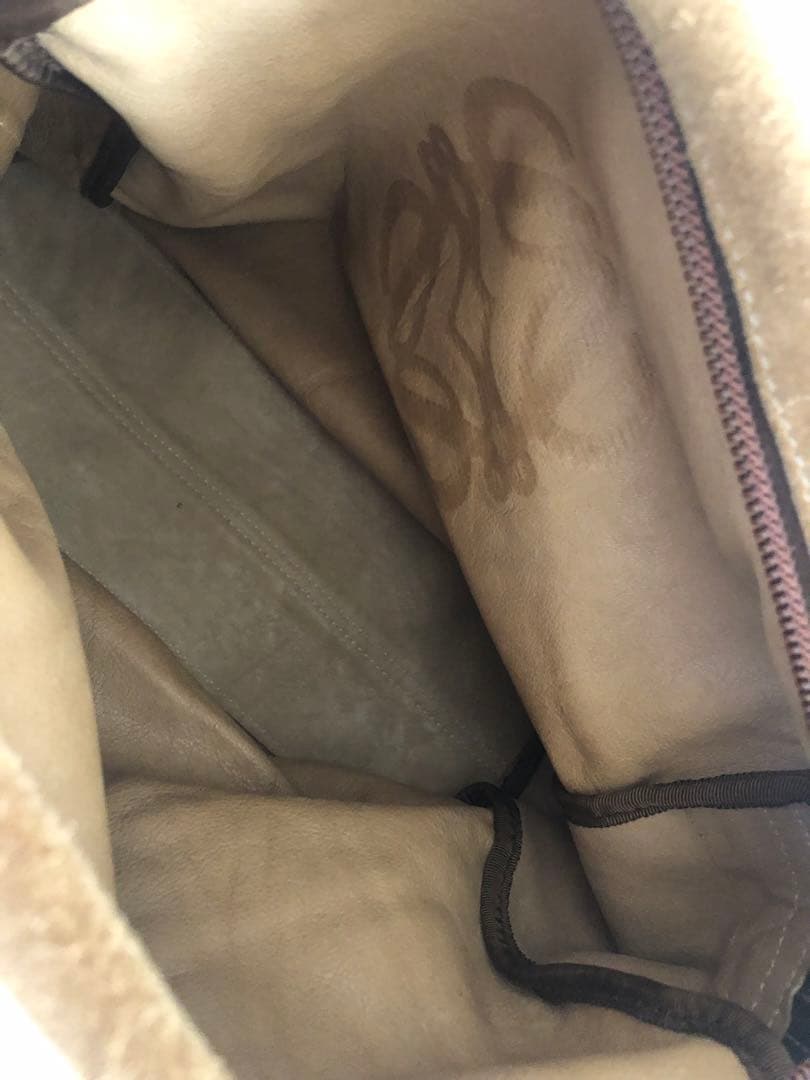 LOEWE ロエベ　ヴィンテージ　スエード　ショルダーバッグ　アナグラム