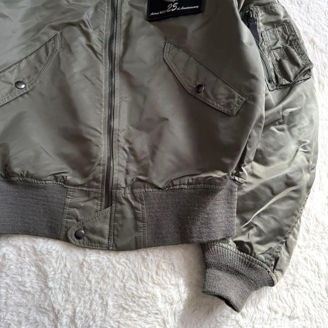 希少モデル✨ AVIREX 25周年記念 MA-1 USA製 丈短 L