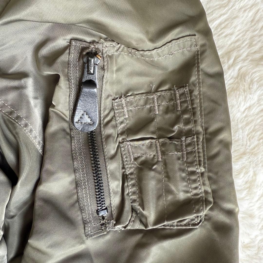 希少モデル✨ AVIREX 25周年記念 MA-1 USA製 丈短 L