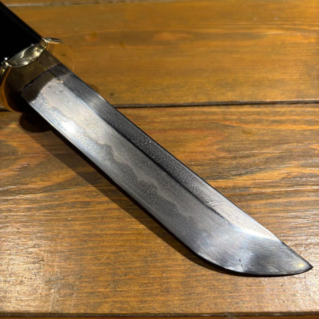 日本刀残欠クラフトナイフNo.68 最上大業物 長曽祢虎徹興里 黒鞘